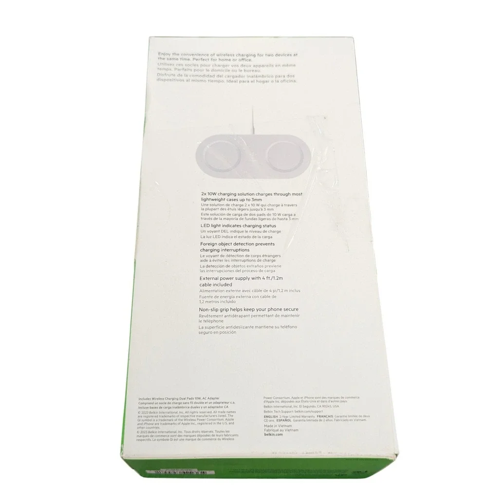 BbU Belkin Boost Charge 10W Wireless Charging Dual Pad -‎ White Used